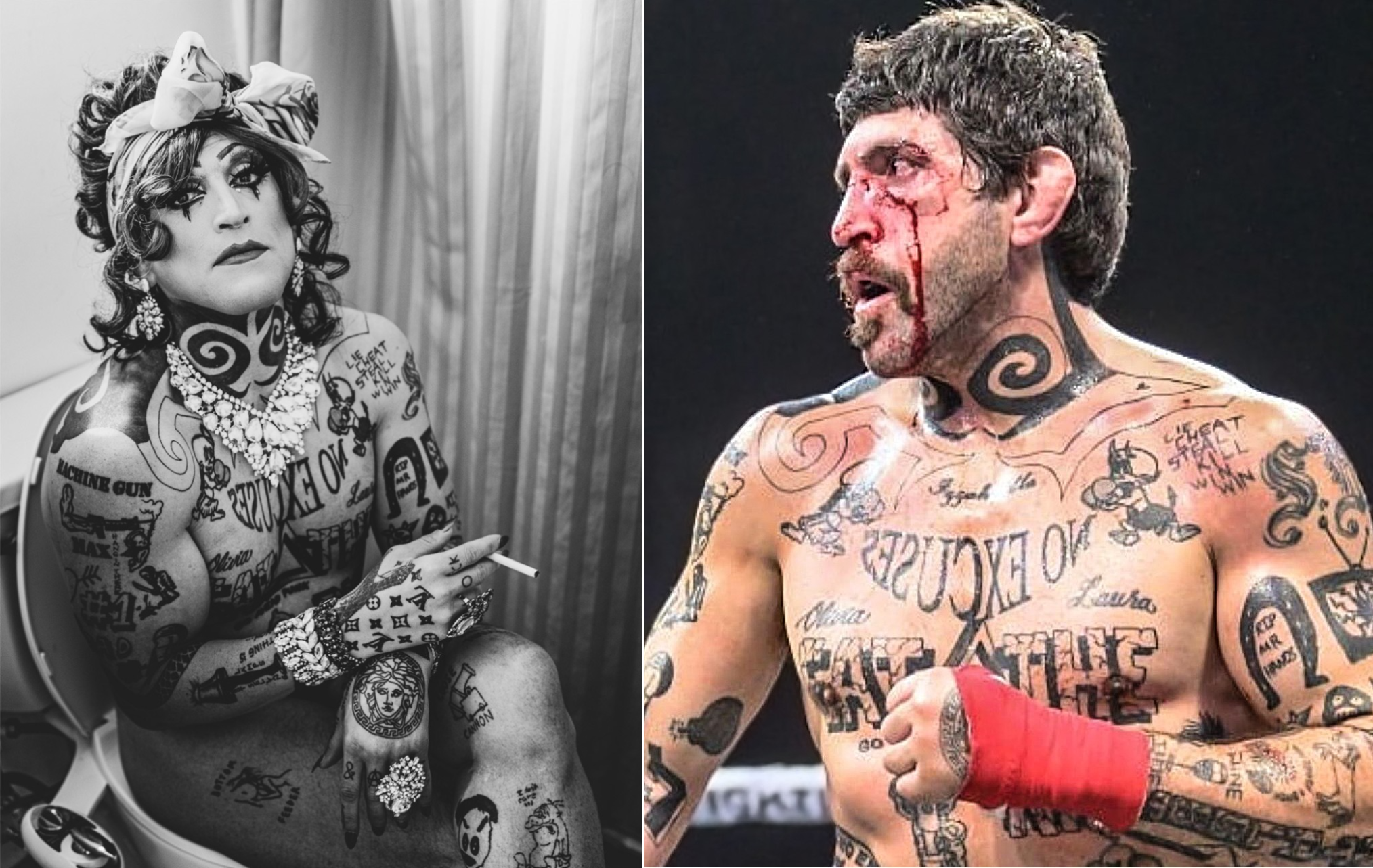 mma fighter with nazi tattoo