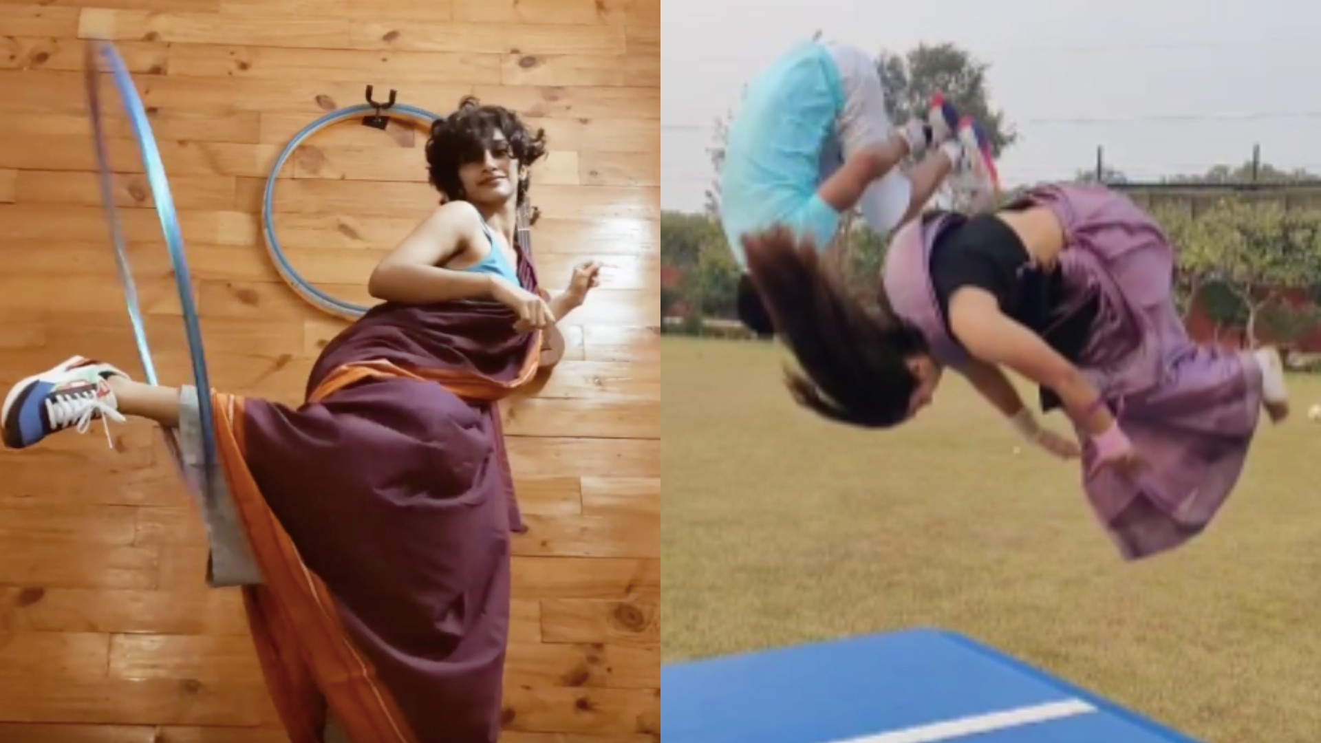 Why Are Indians Going Viral for Doing Stunts in Sarees?