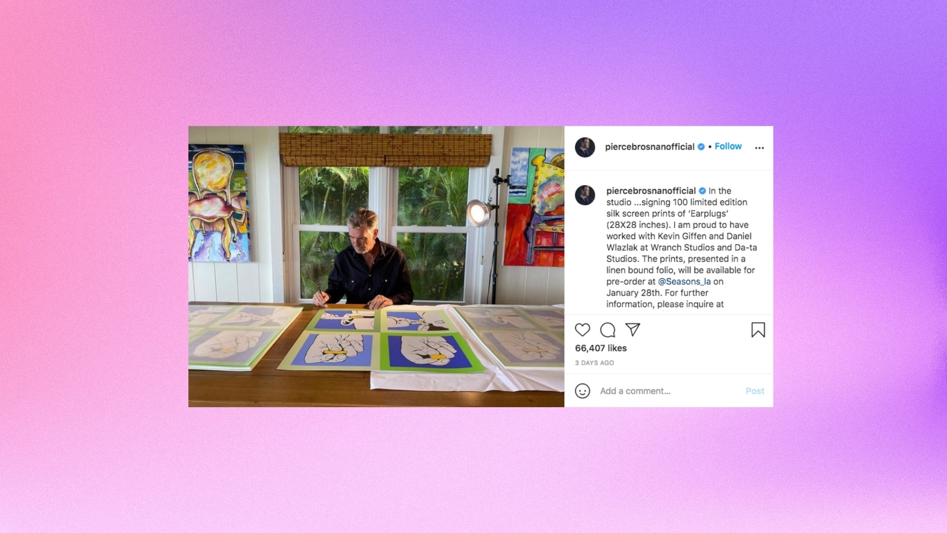 Pierce Brosnan (@piercebrosnanofficial) • Instagram photos and videos