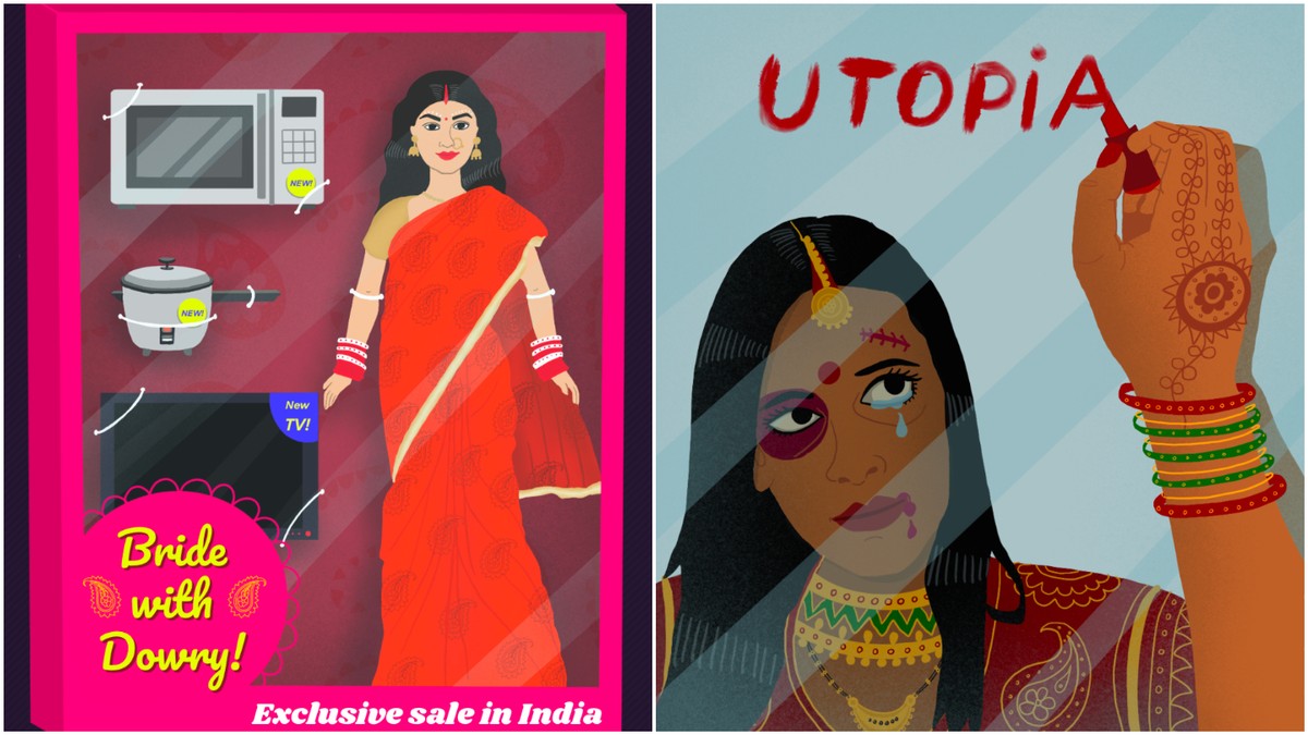 This Artist Captures the Not-So-Happy Endings of Indian Marriages This Artist Captures the Not-So-Happy Endings of Indian Marriages