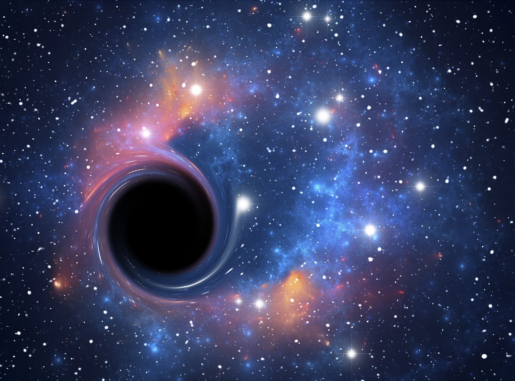 Как нарисовать черную дыру в космосе