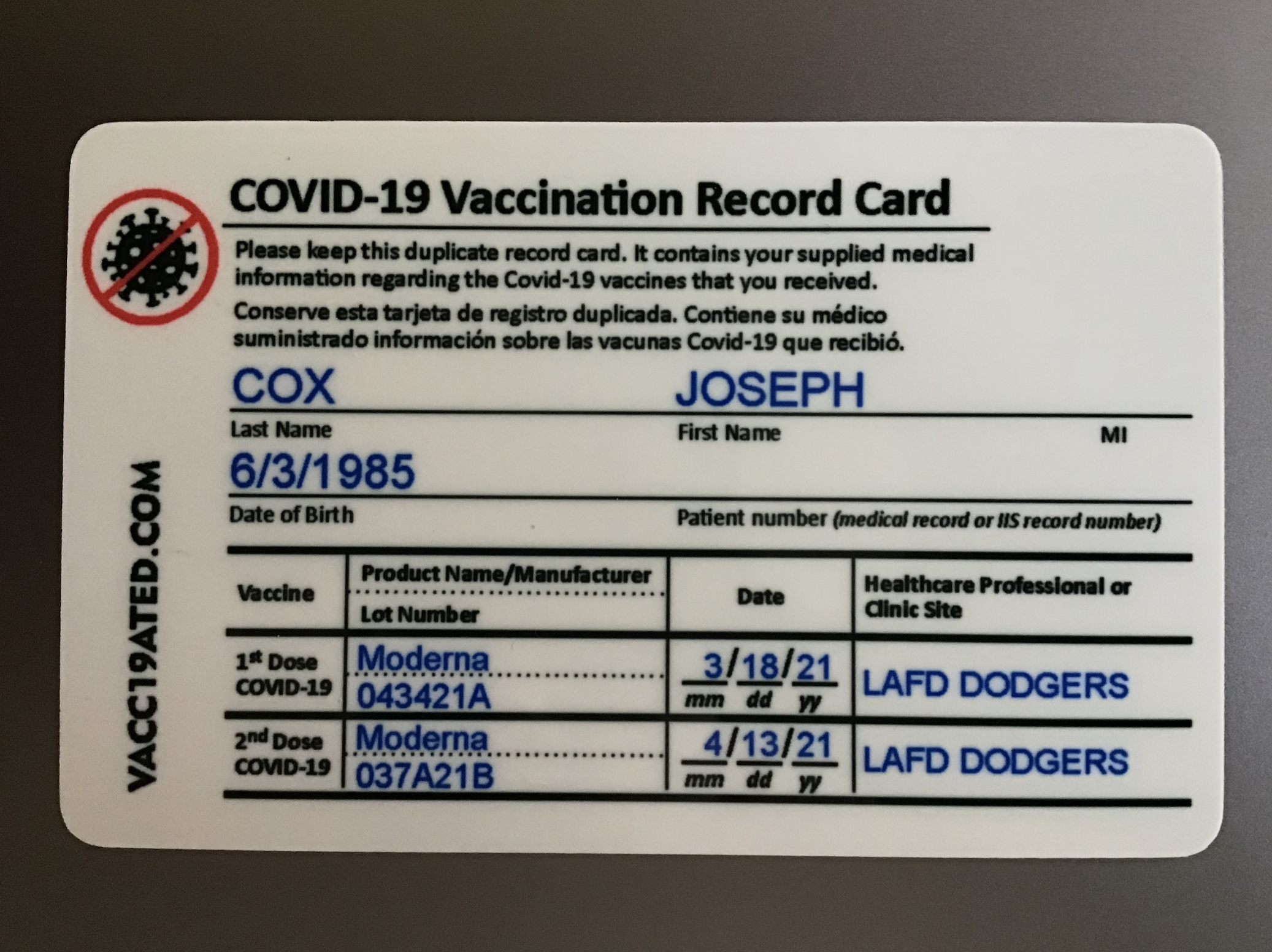 ios beta app covid vaccination card