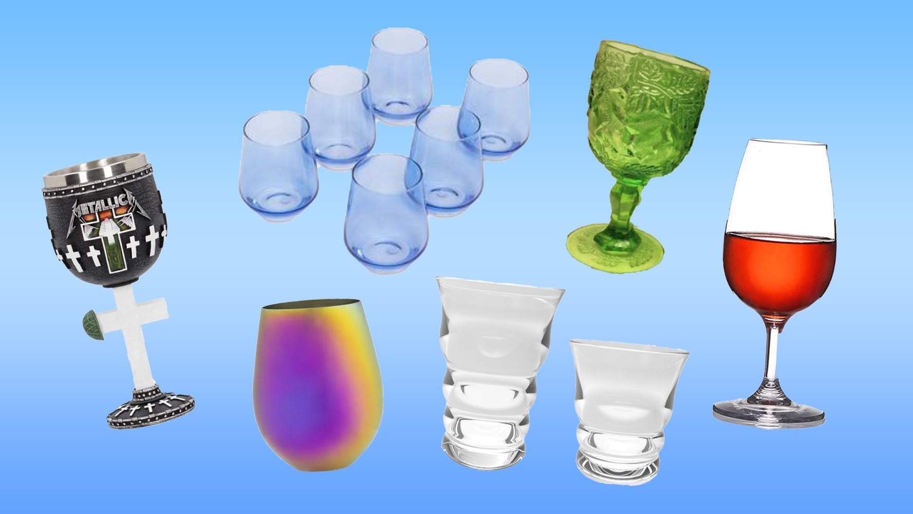 Стекло пикник. Oenologue Expert stemmed Glass (Set of 6 Wine Glasses) 0.55 л. Unbreakable Glass. Wine Cup Set.