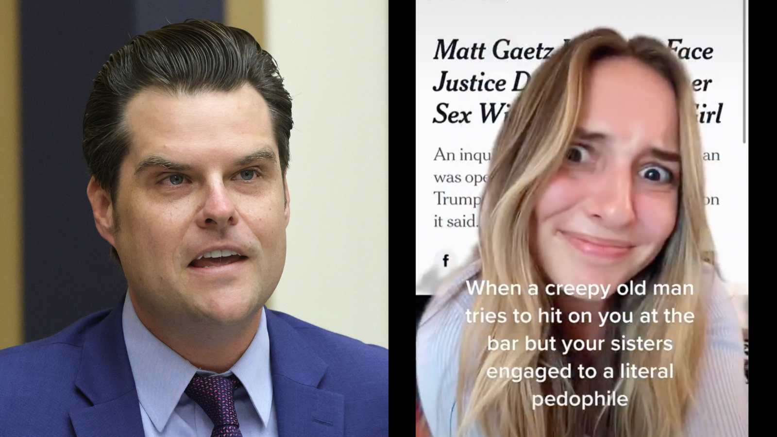 Matt Gaetz Is Getting Dragged on TikTok by His Fiancees Sister picture