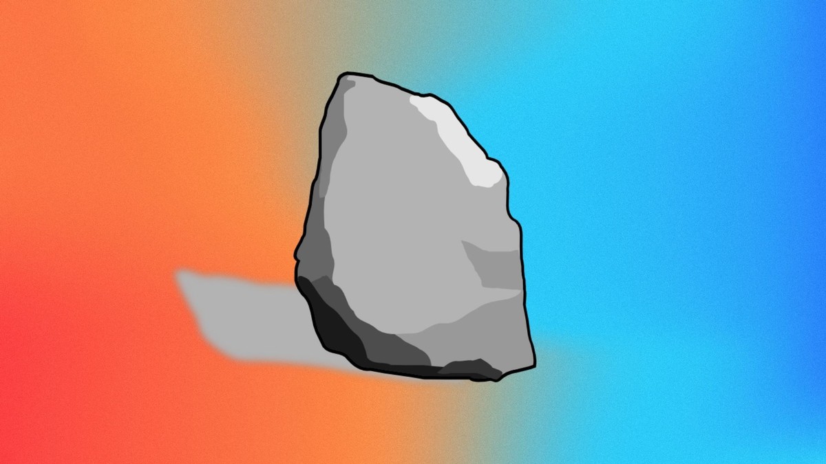 Free Clipart of a Cartoon Rock Is Selling for $300,000 as NFTs