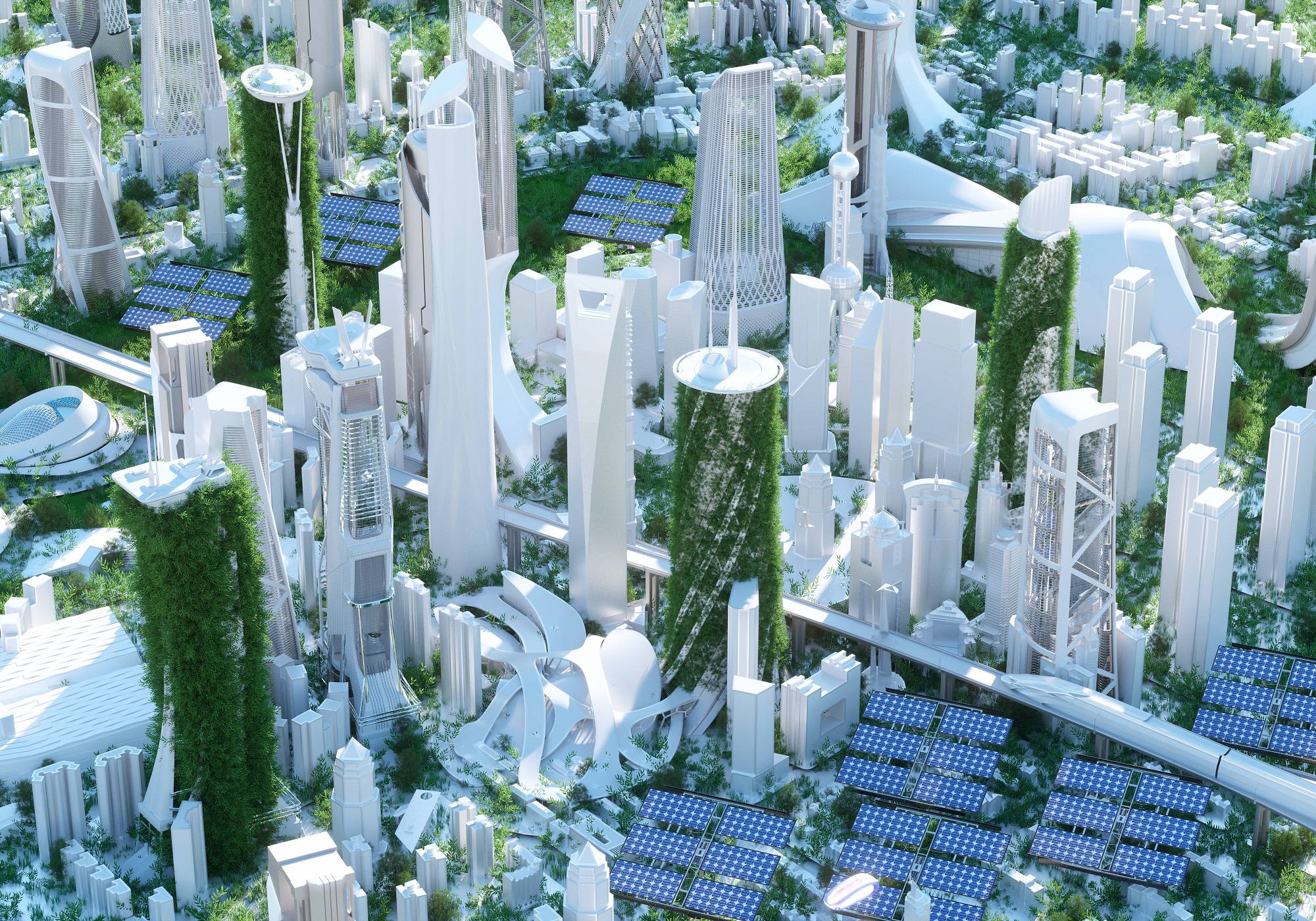 Is Solarpunk all about NATURE? - Centauris  Episode 04 #CitiesSkylines # solarpunk #future 