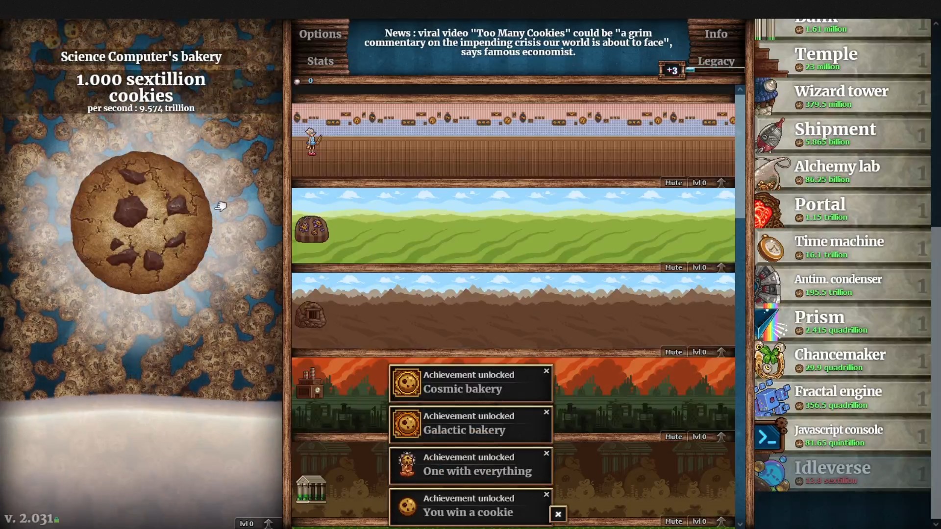 Insane Cookie Clicker Hack: 600+ Achievements in 1 Second! #shorts #update  #funny 