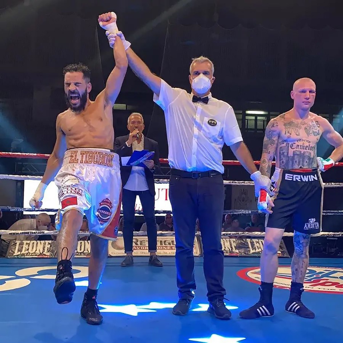 An Italian Boxer of Moroccan Origin Beat an Opponent Covered in