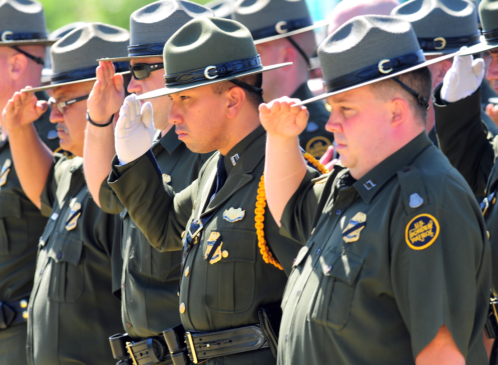 Customs and Border Patrol Agent Salutes