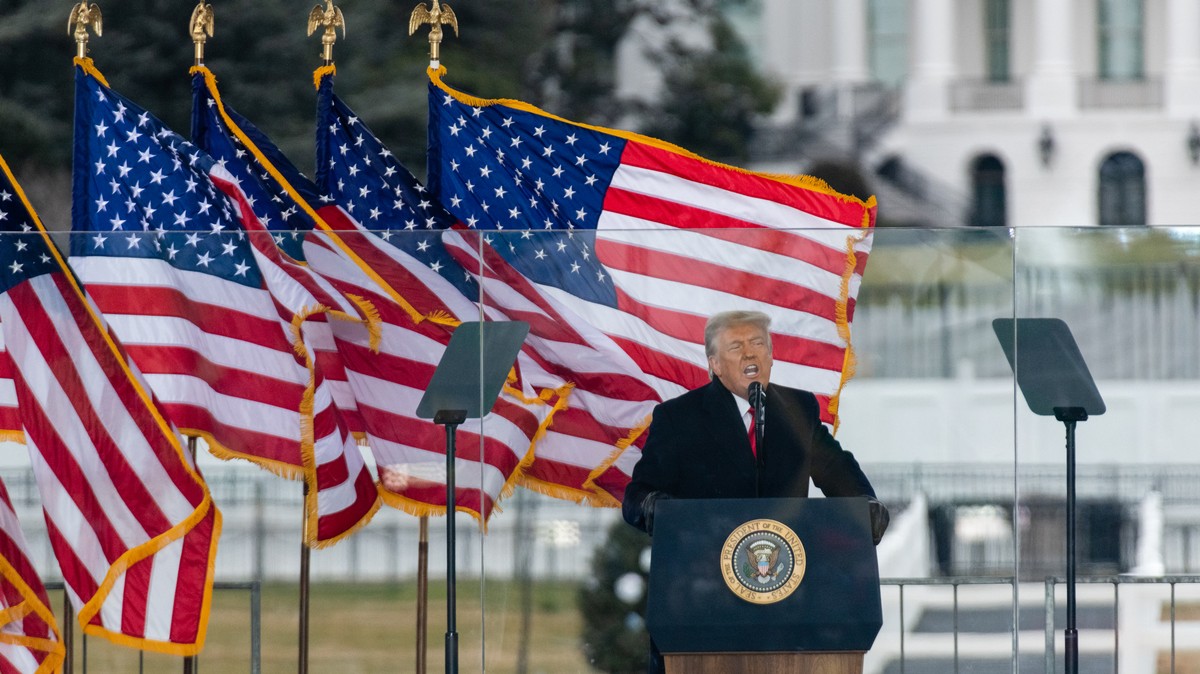 Trump Rally Uses Flag From January 6 for Pledge of Allegiance