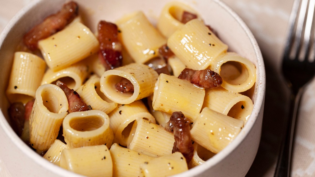 Rigatoni Alla Carbonara Recipe