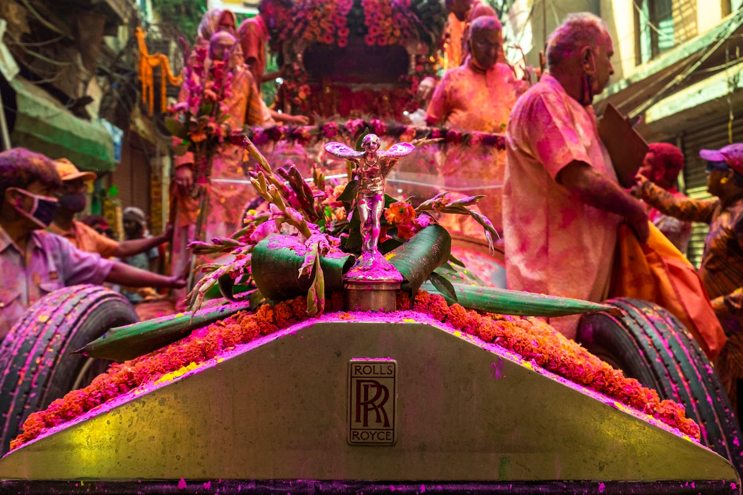 Inside a Holi Celebration in India Where Gods Get a Ride in a Rolls-Royce