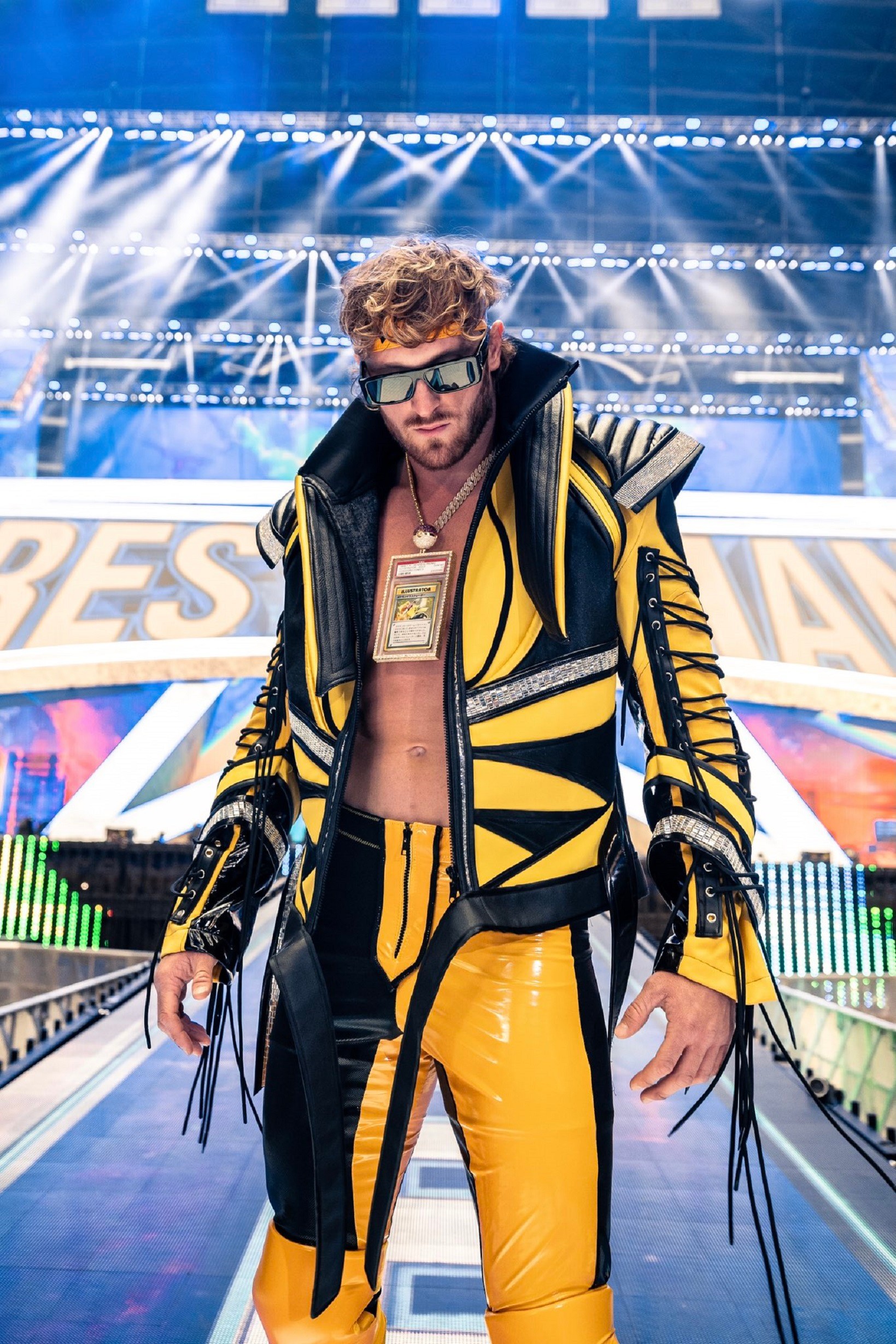 Logan Paul Enters WrestleMania Ring Wearing A $6 Million Pikachu Card