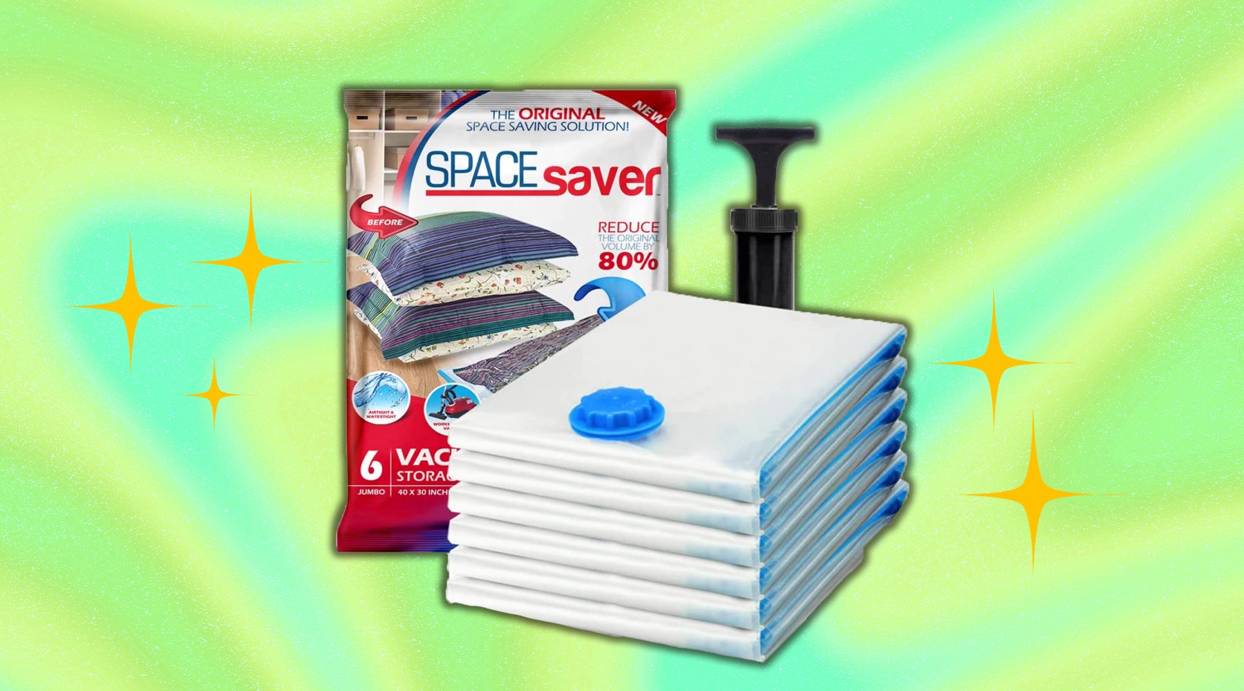 HIBAG Space Saver Bags, 14-Pack Vacuum Storage Compression Bags