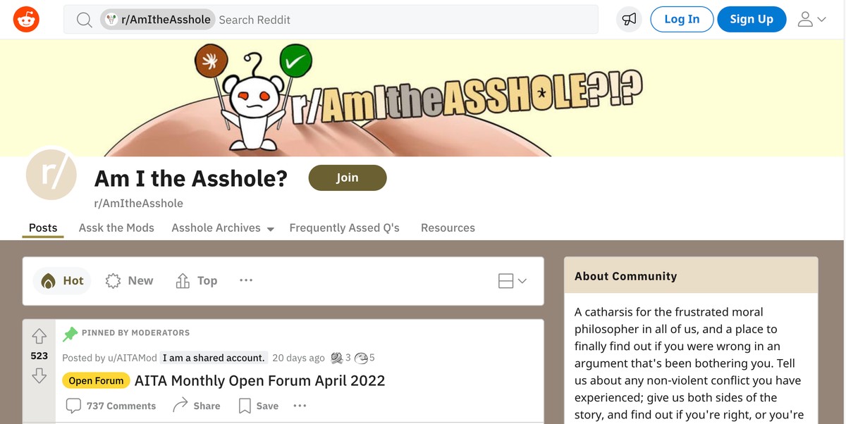 This AI clone of Reddit's Am I The Asshole forum will give you the