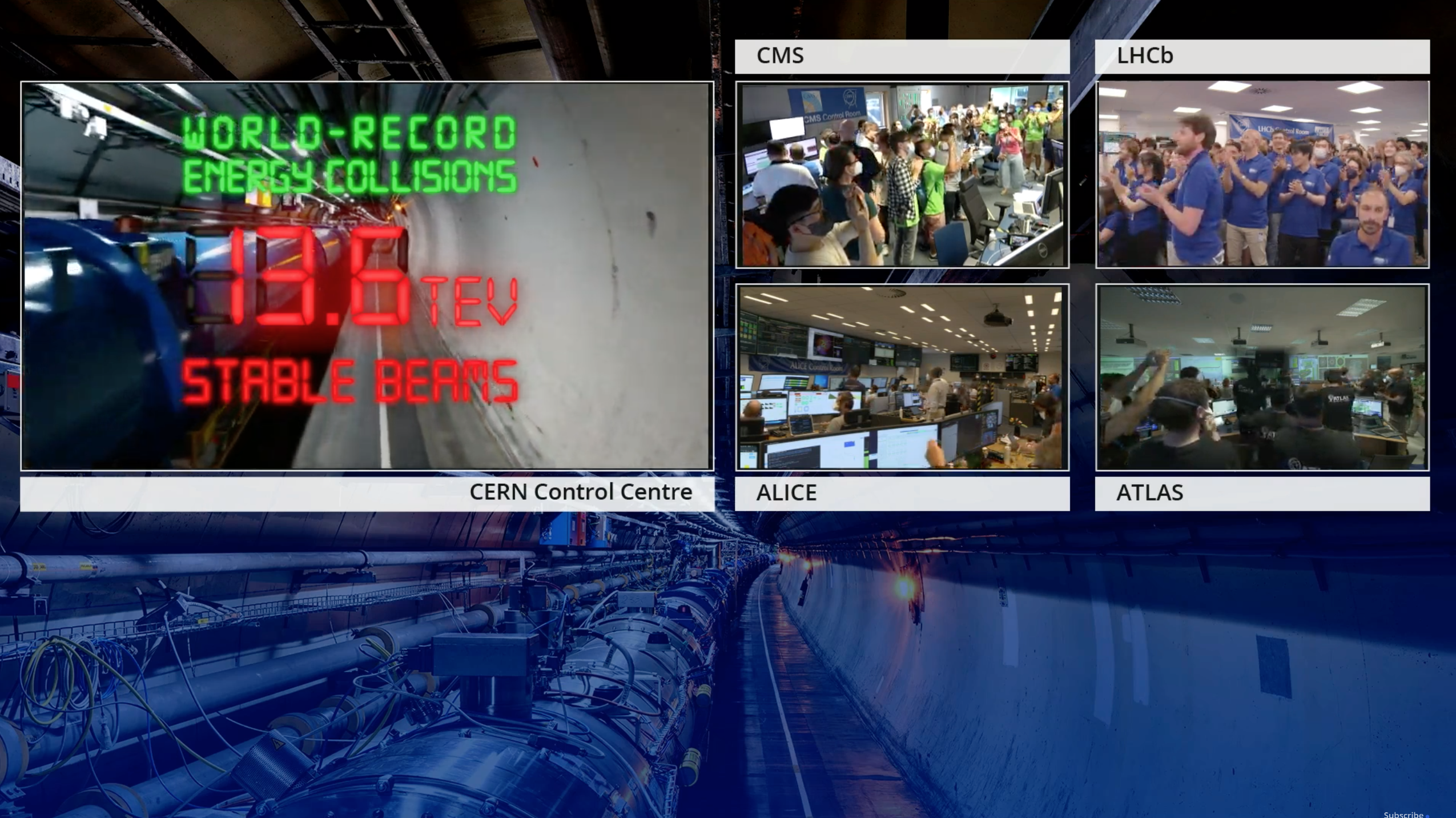 Watch the Large Hadron Collider Smash Particles at the Highest Energy Ever