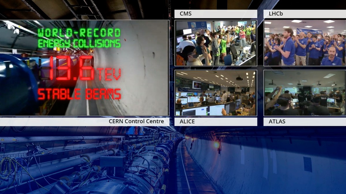 Watch the Large Hadron Collider Smash Particles at the Highest Energy Ever