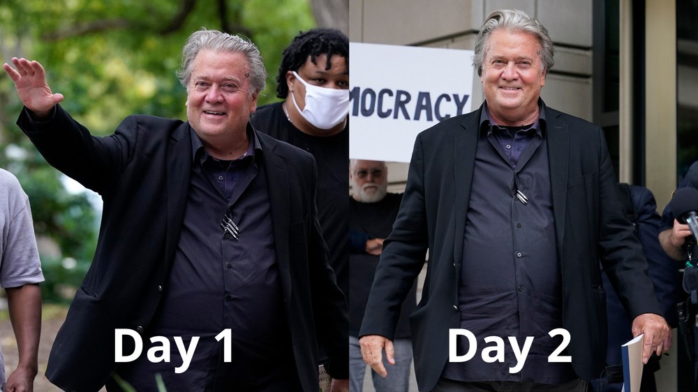 Did Steve Bannon Wear the Same 3 Shirts to Court for 2 Days? | Liberty ...