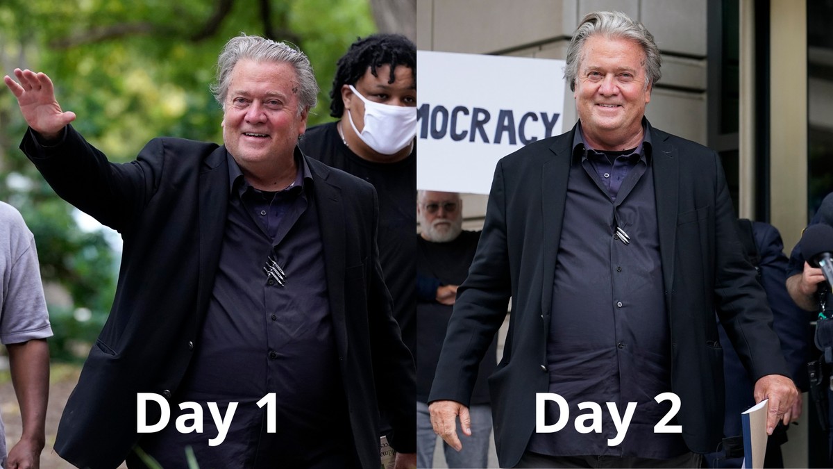 Did Steve Bannon Wear the Same 3 Shirts to Court 2 Days in a Row?