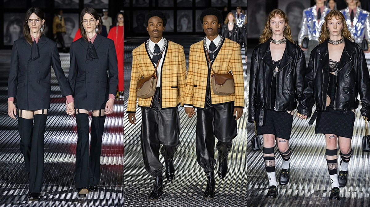68 sets of identical twins walked the Gucci runway