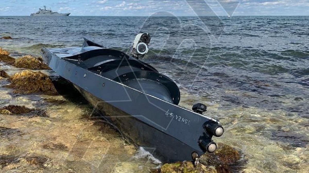Mysterious Sea Drone Surfaces in Crimea