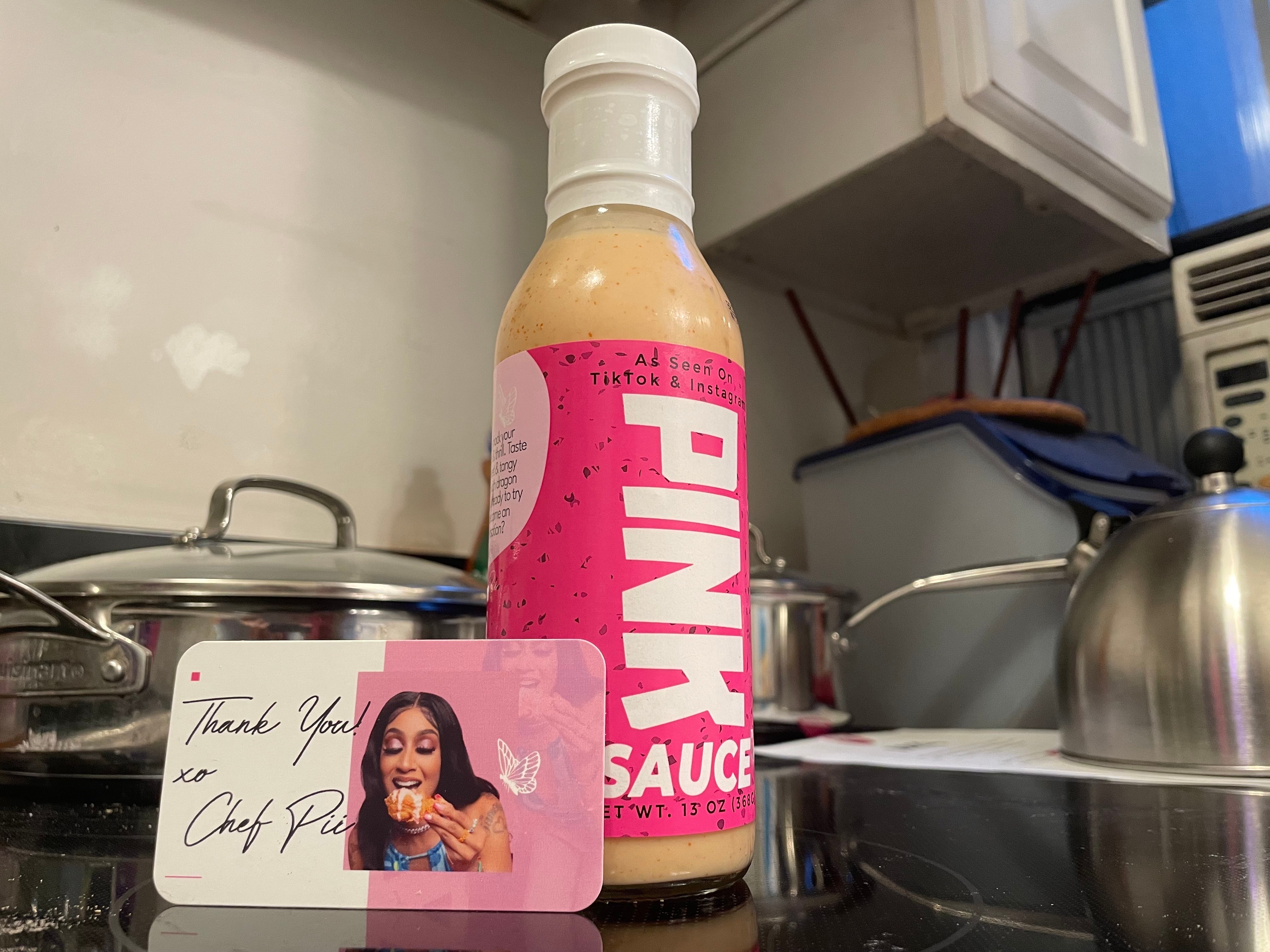 The Pink Sauce, as Seen on Tiktok, Gluten-Free, Vegan Sweet & Tangy Sauce,  13 oz Bottle