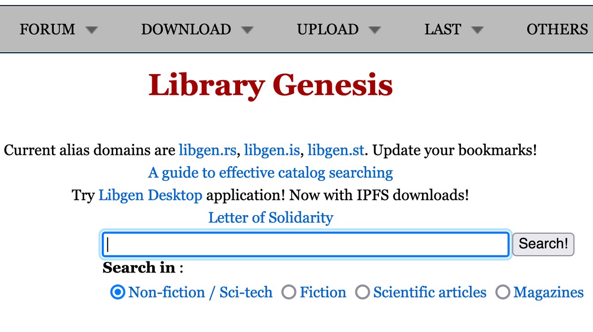 Либген. Library Genesis. Libgen.