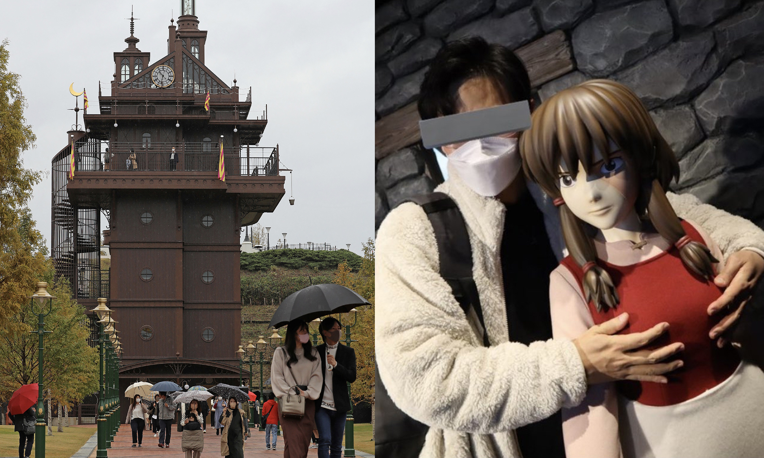 Japanese Men ‘regret Groping Girl Statues In Anime Theme Park 8285