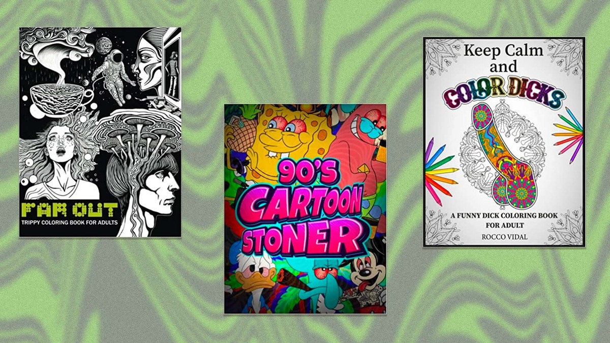 90s Cartoon Stoner Coloring Book: Trippy Adult Coloring Book With