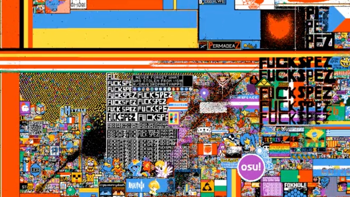 Reddit Users Unite to Turn r/Place Mural Into a Protest