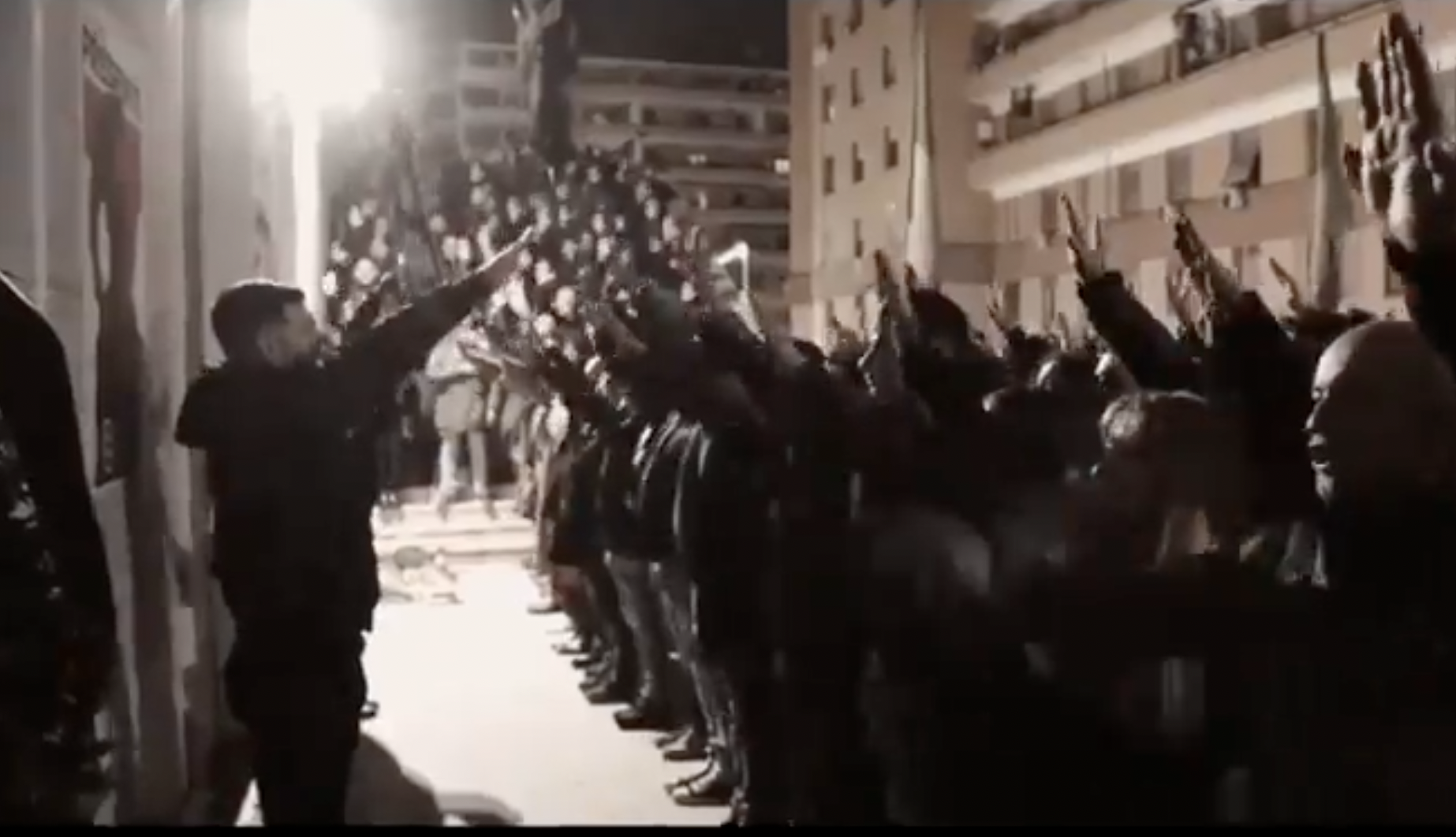 Chilling Video Shows Hundreds of Far-Right Activists Giving Fascist Salute