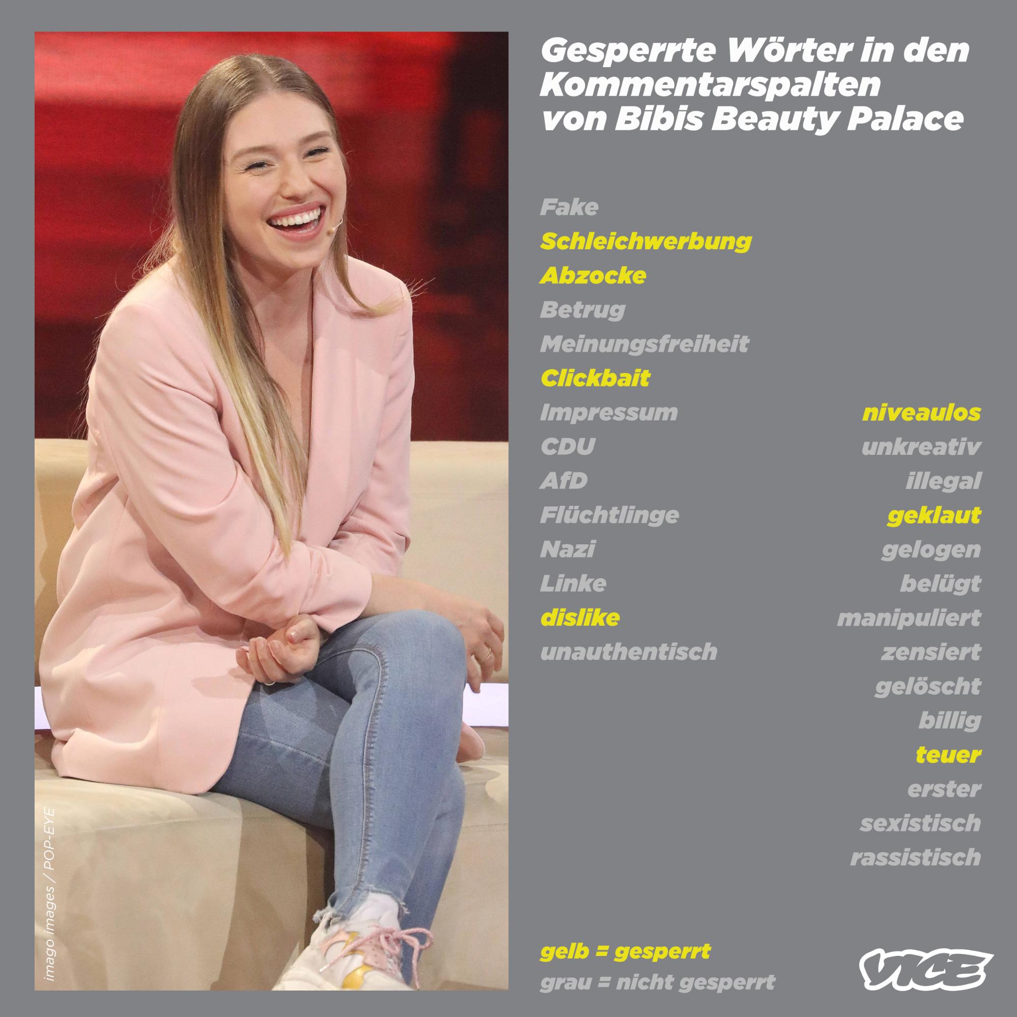 Gesperrte Woerter bei Bibi