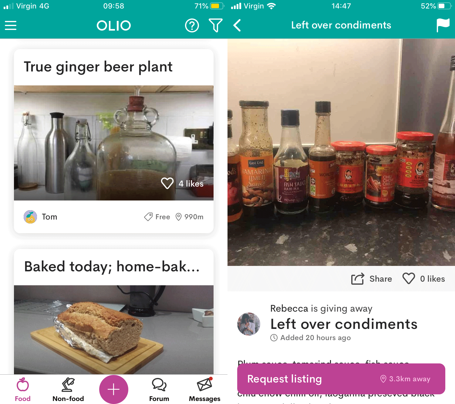 olio food app review