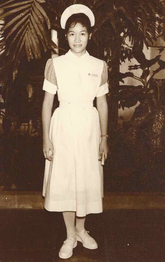 Luisa Silverio saat menjadi perawat pada 1960-an. Foto oleh Luisa Silverio