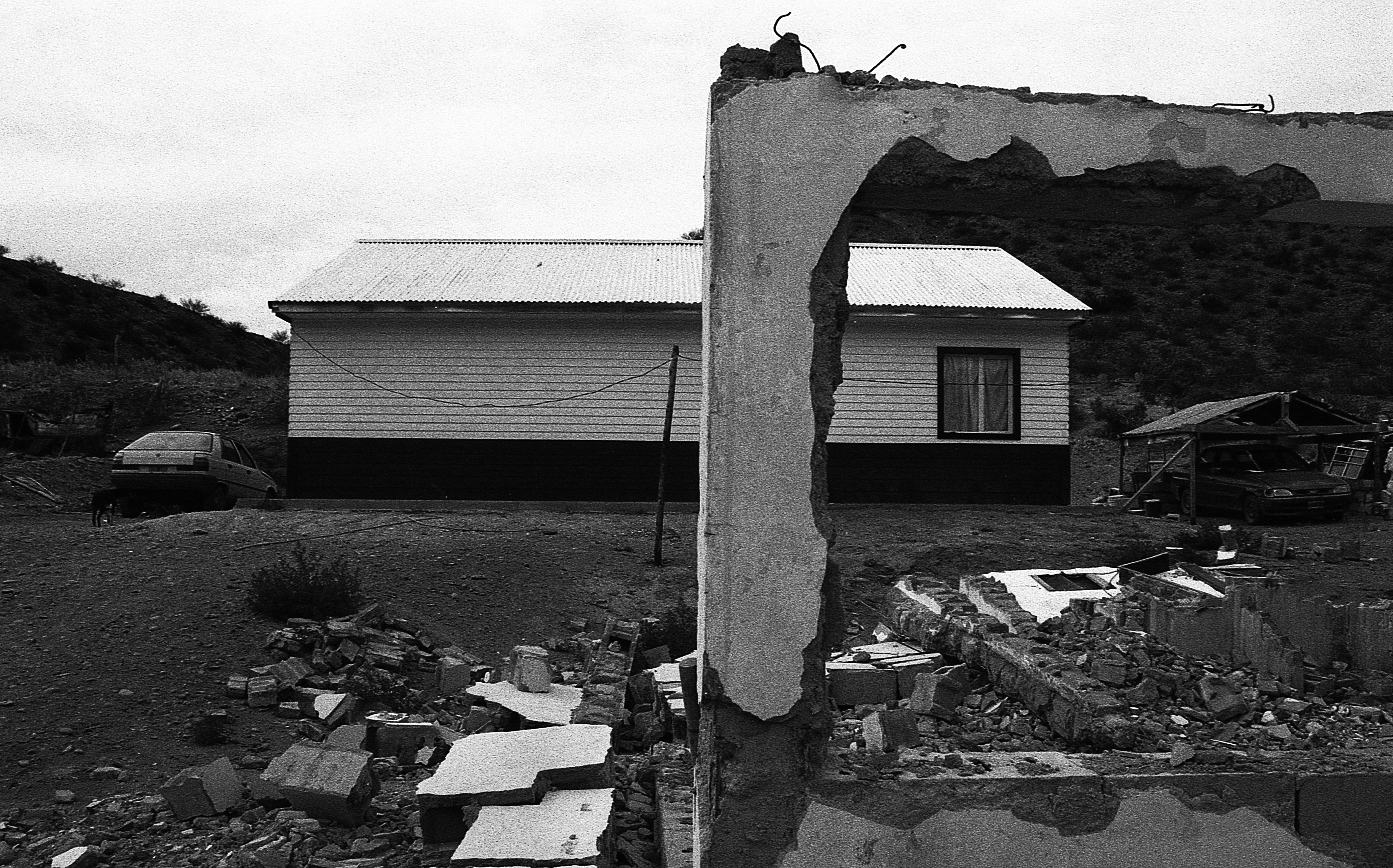 La vivienda demolida Sauzal Bonito. 