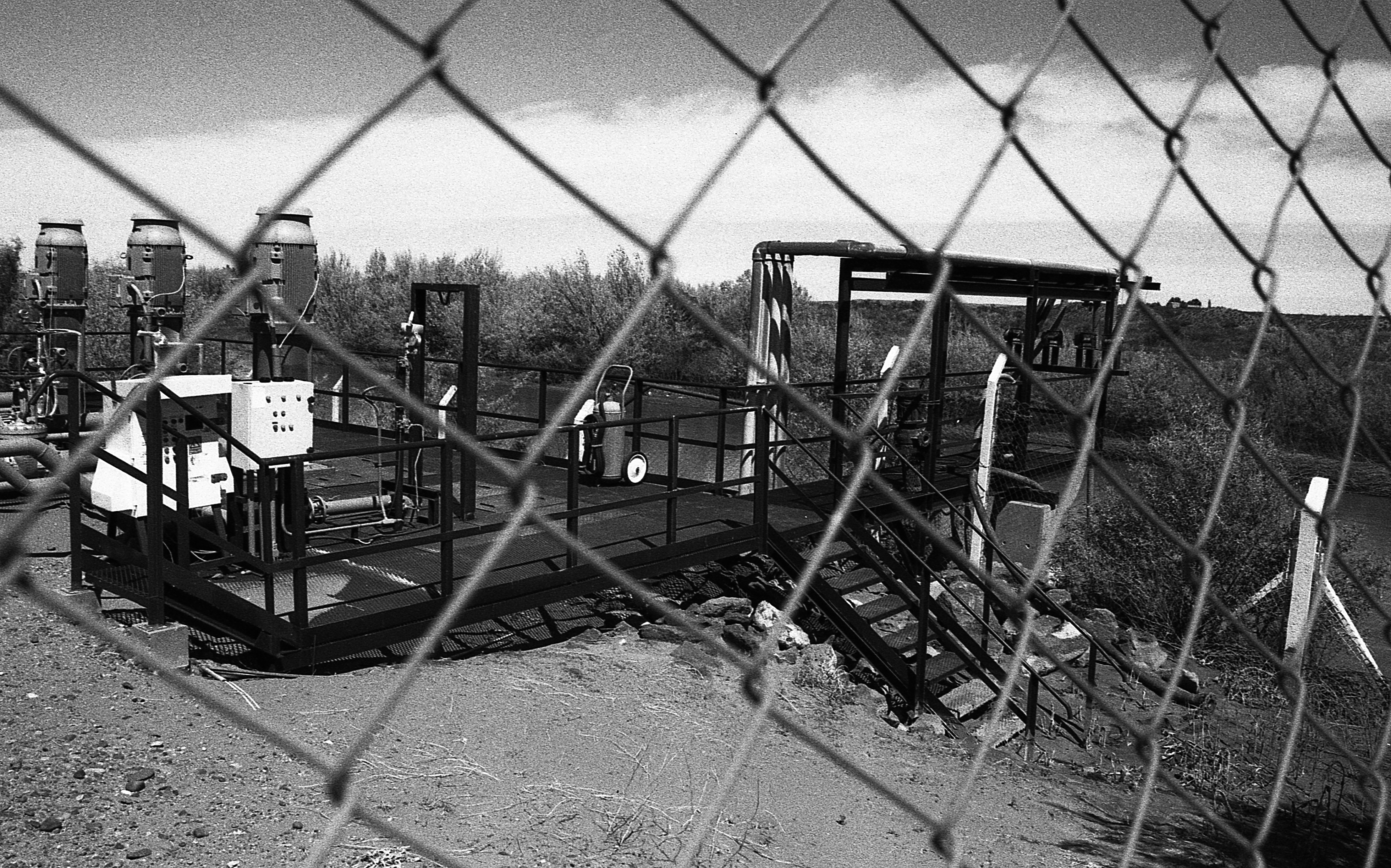 Planta de bombeo de agua de YPF sobre el río Neuquén en Añelo. 