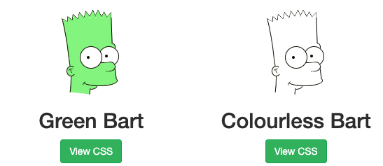 pure css simpsons