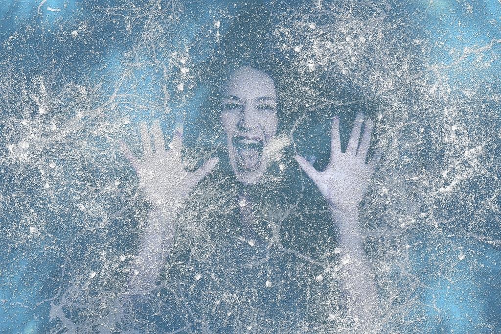 Women stuck under ice