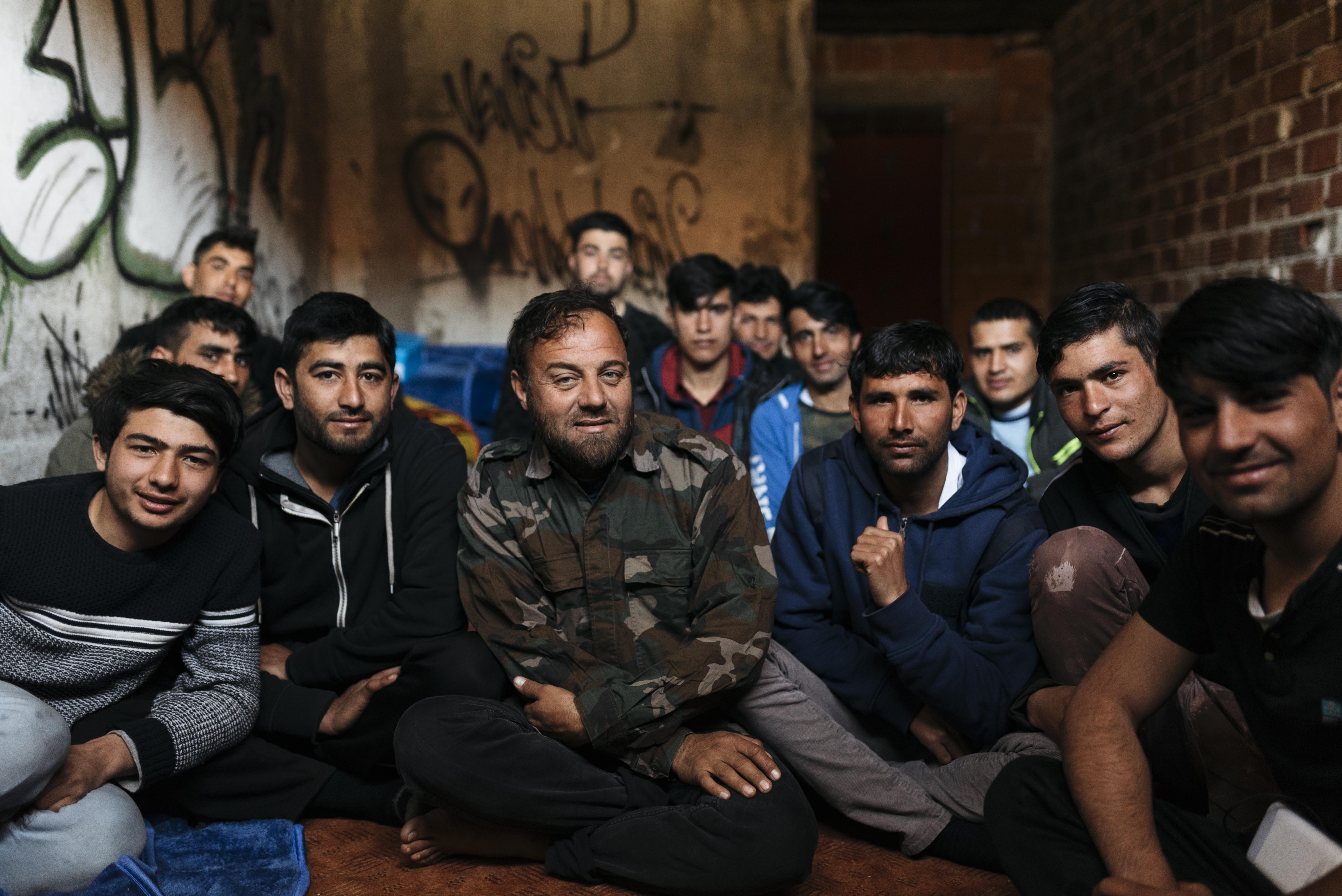 Eine Gruppe geflüchteter Männer aus Pakistan, Foto: Alexandra Stanic