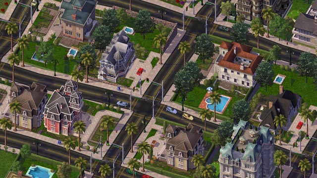 A Sim City 4 neighborhood