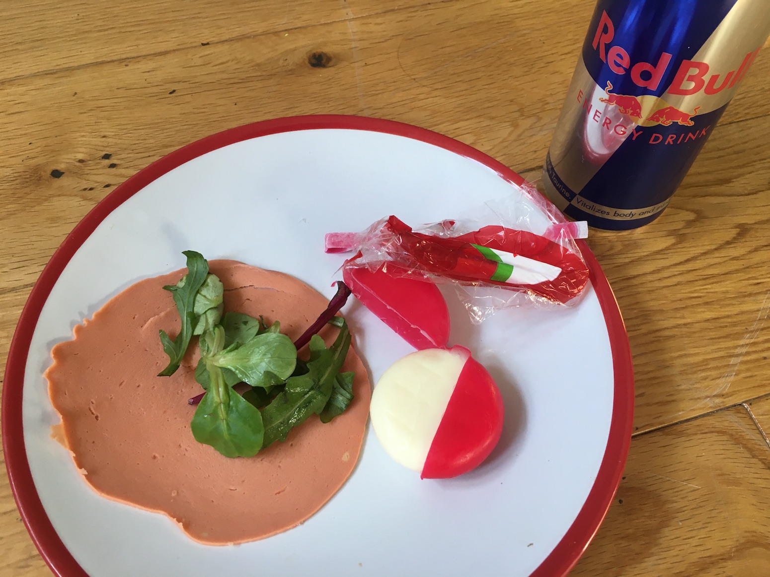 babybel quorn ham red bull self isolation meal 