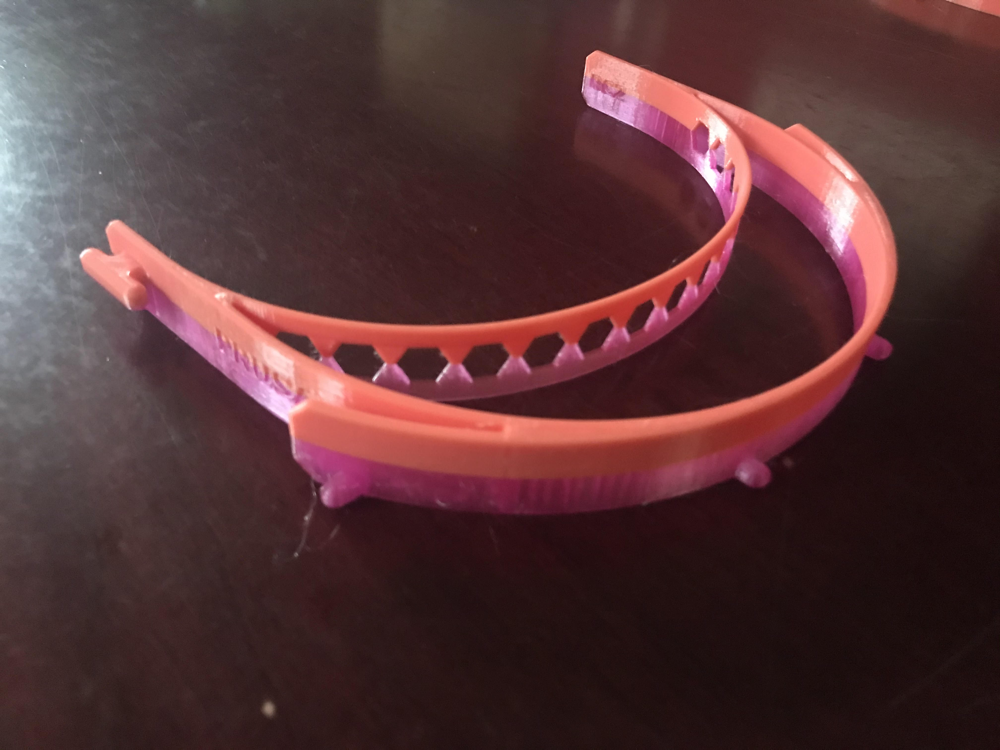 3D printed face shield frame