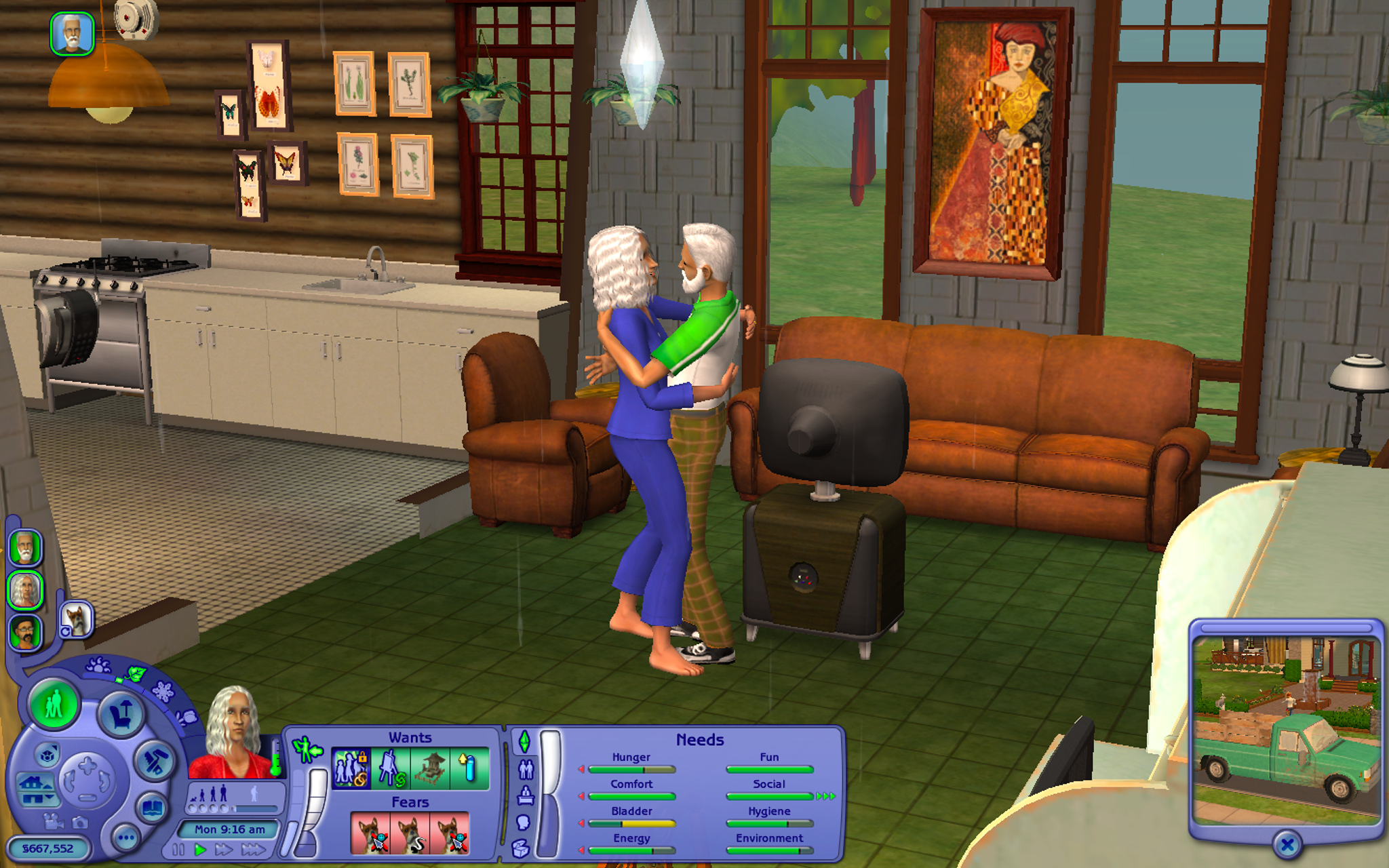 sims couple kissing