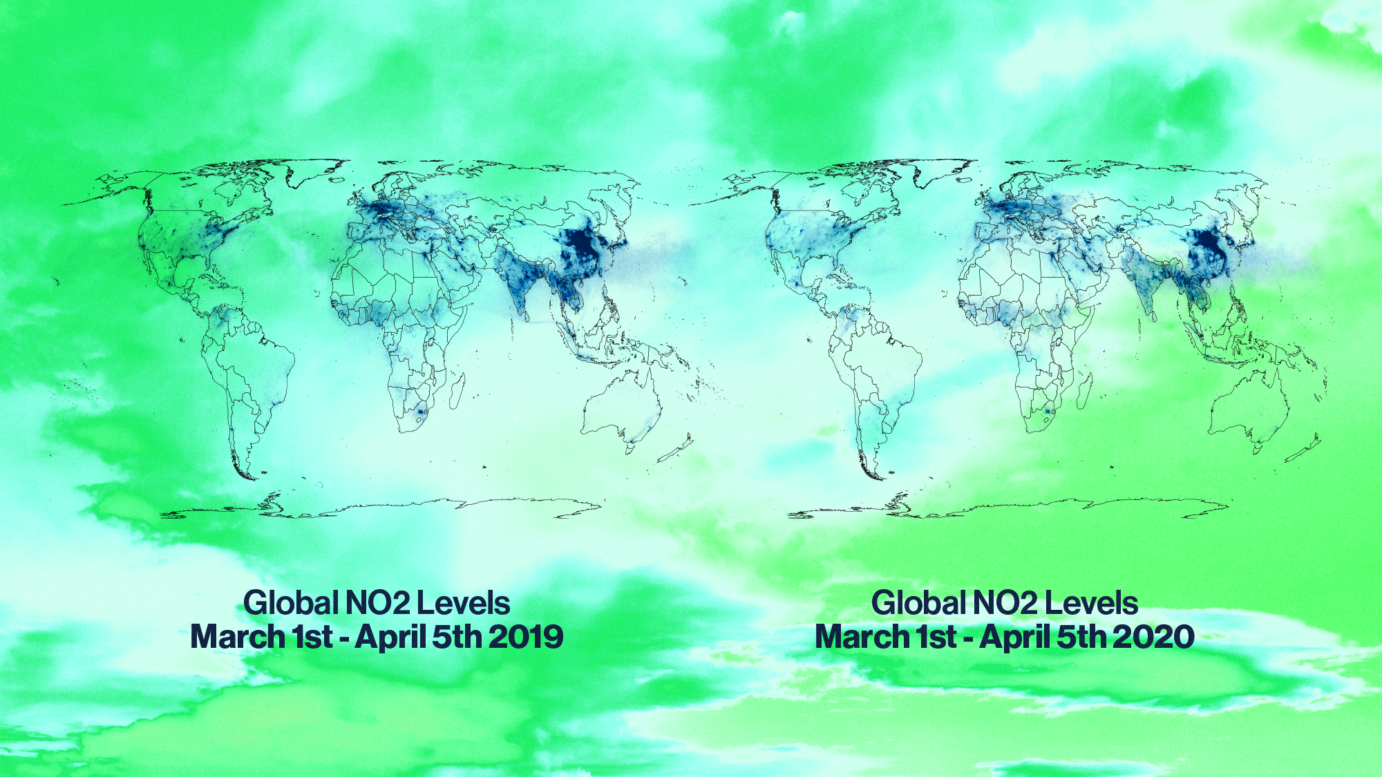 global no2 levels coronavirus