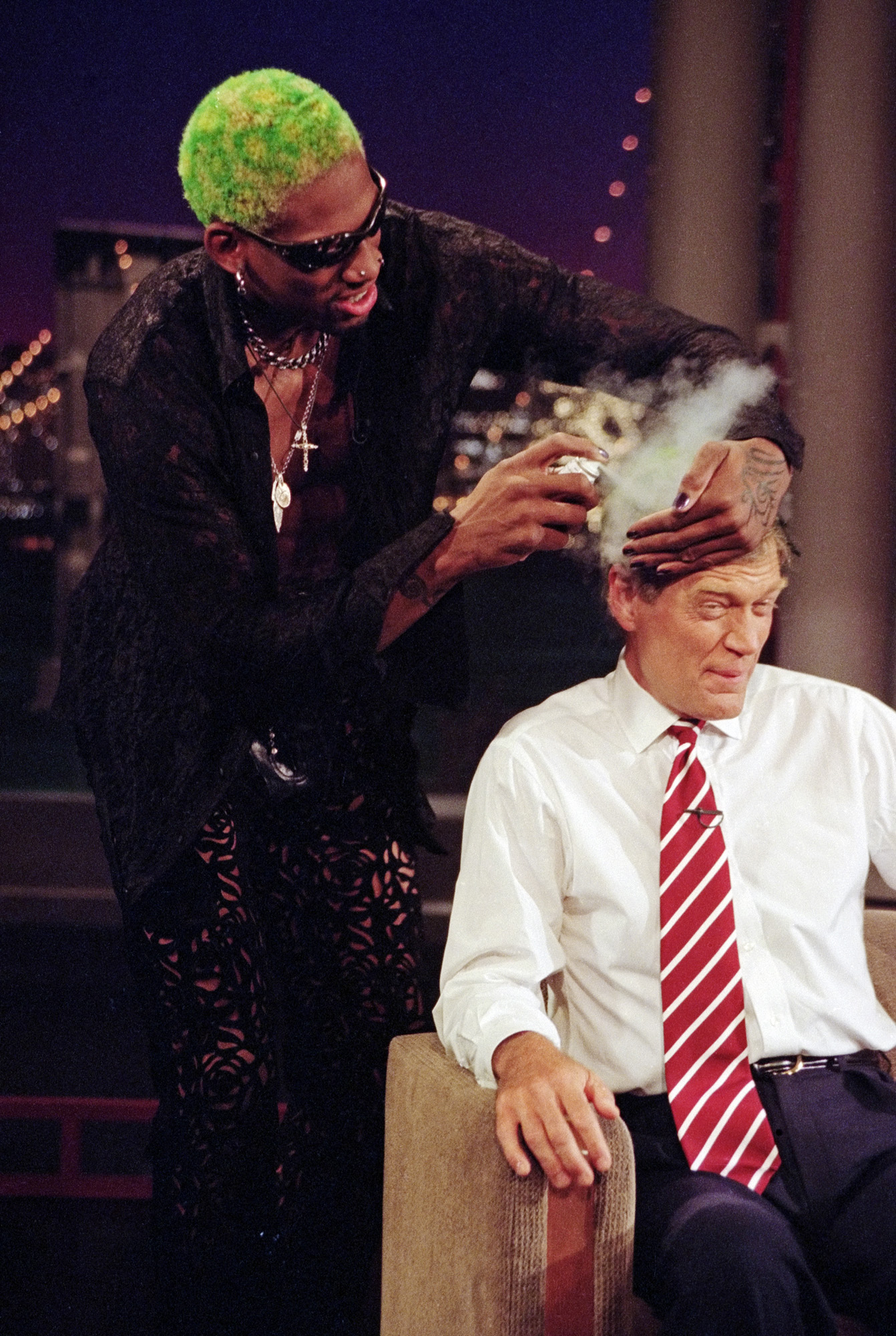 Dennis Rodman Iconic Hair And Outfits