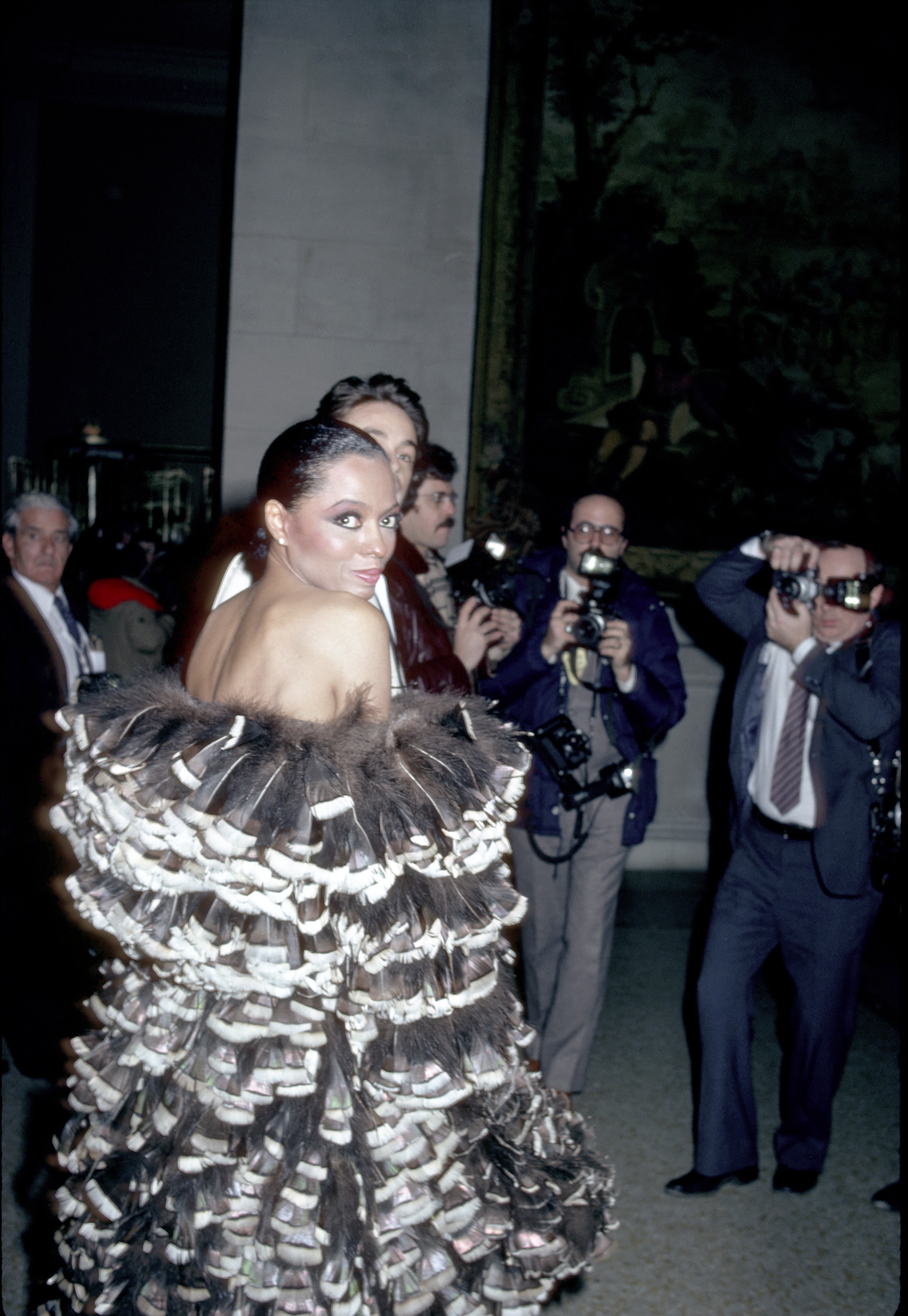 Diana Ross at the met gala 1981