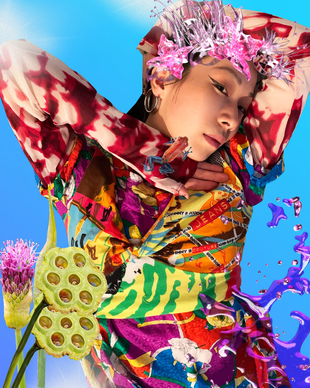 Editoriale moda realizzato in quarantena con FaceTime e 3D art