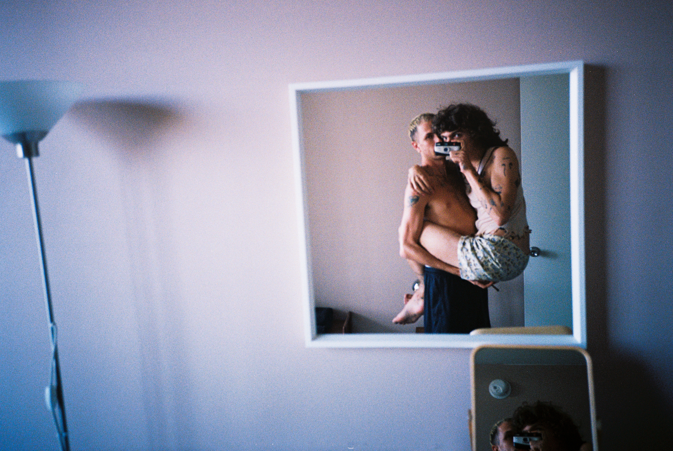 makeout straight naked self mirror photo