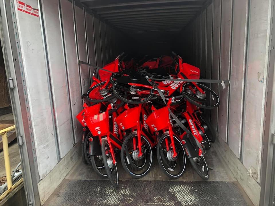 bikes in trailer