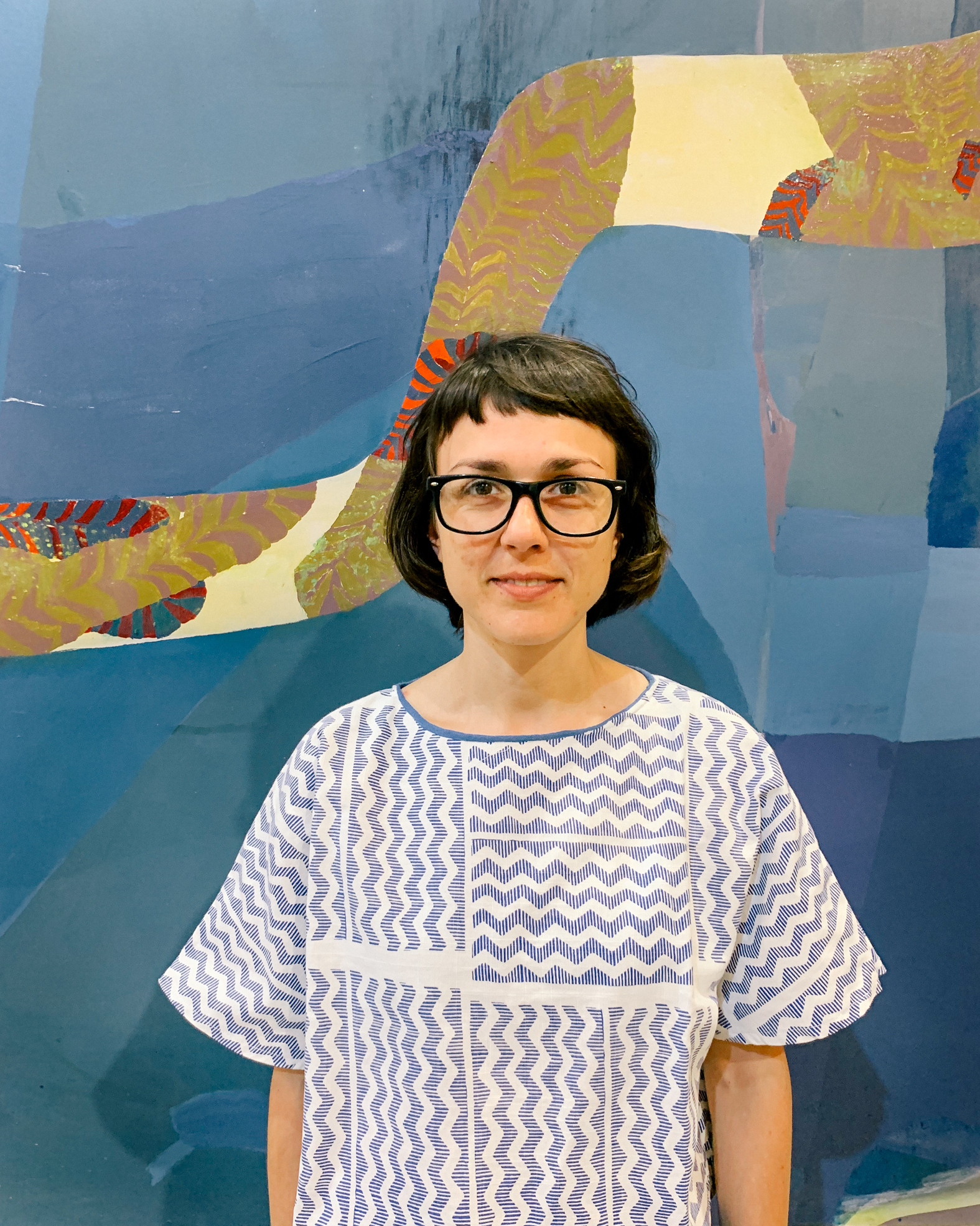 Luisa Badino, pittrice in residenza presso Spazio Punch a Venezia per la mostra Pesi Massimi
